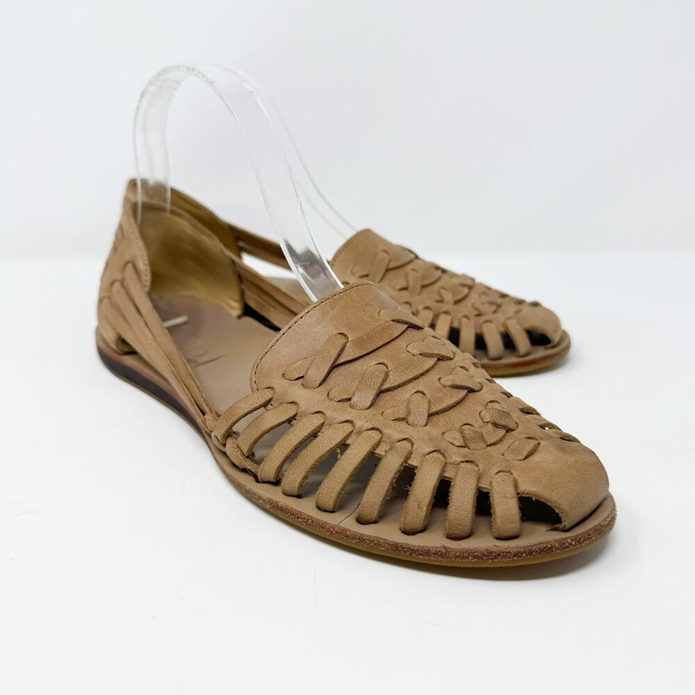 Nisolo Tan Leather Huaraches Flats Women's Size 9 VGUC Made in Peru